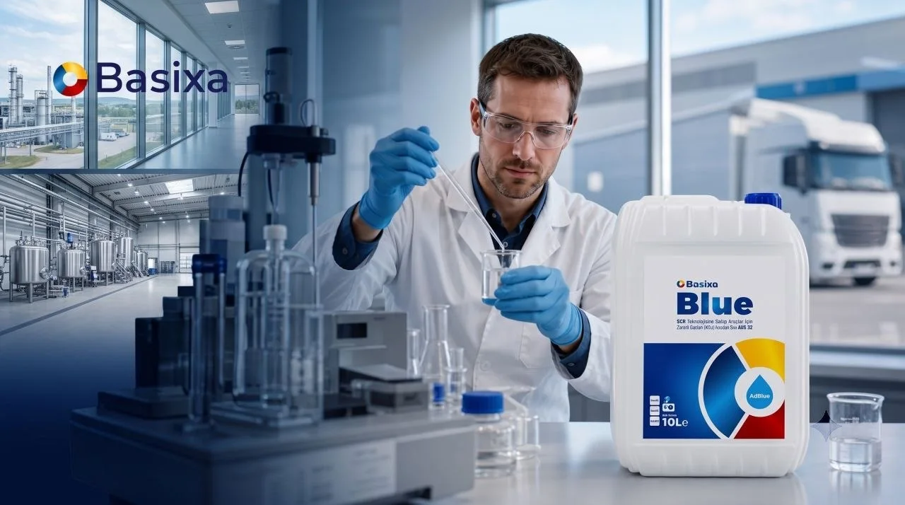 Basixa kalite laboratuvarında AdBlue saflık kontrolü